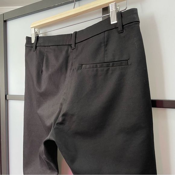 𝅺[8] H&M Classic Black Straight Leg Trousers Workwear Dress Pant w/ Belt Loops - Picture 6 of 10